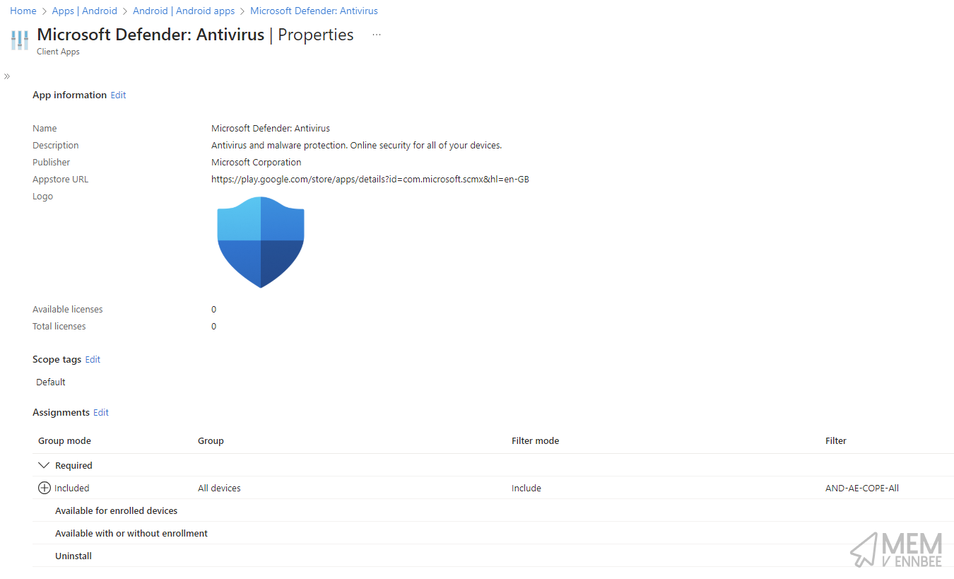 Defender for Endpoint Android App