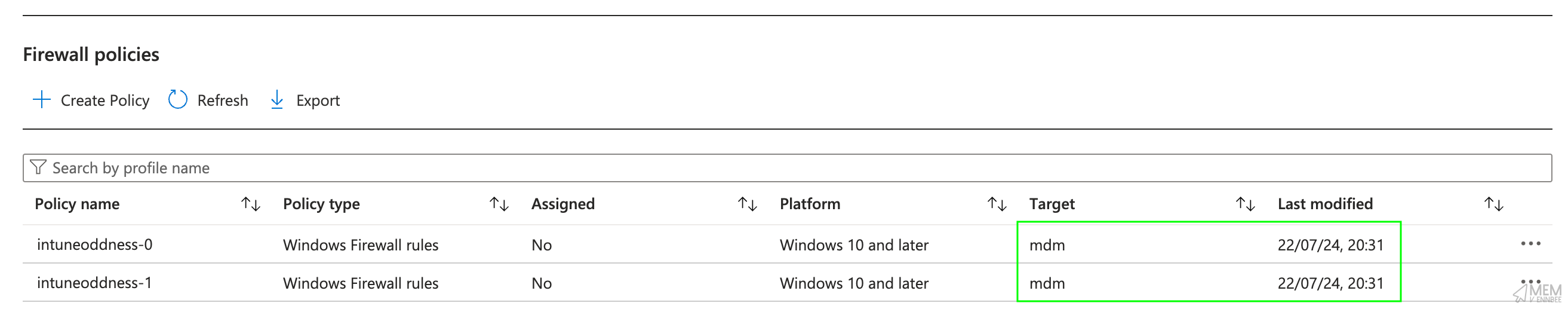 MDM Firewall Rules