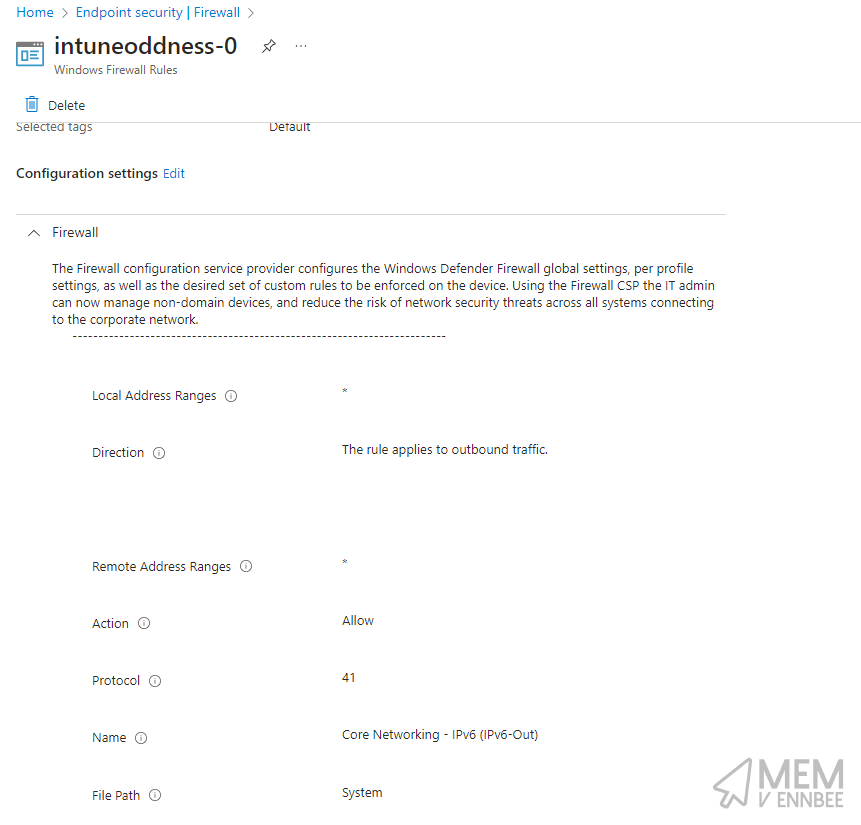 MDM Firewall Rules