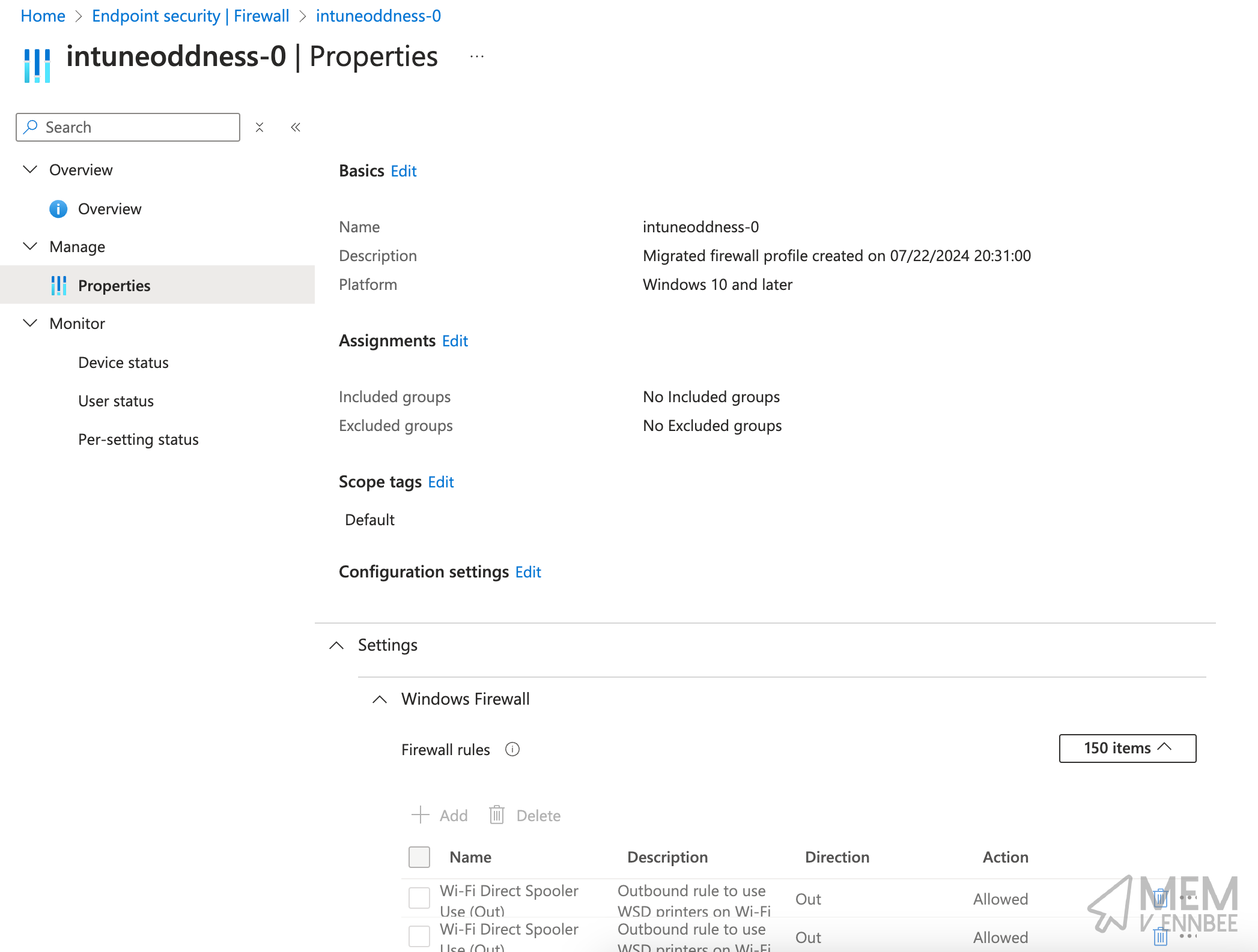 MDM Firewall Rules