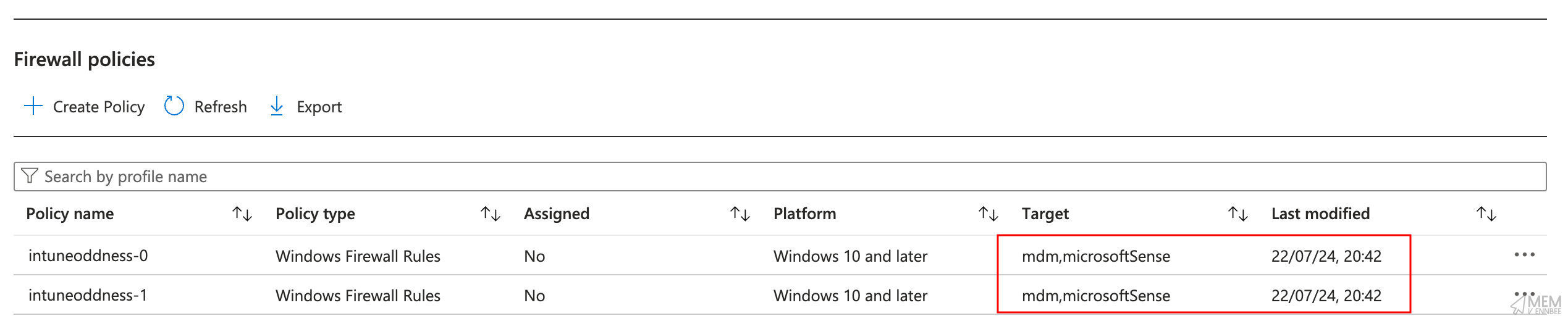 MDM Firewall Rules