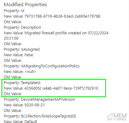 Endpoint Security templateId