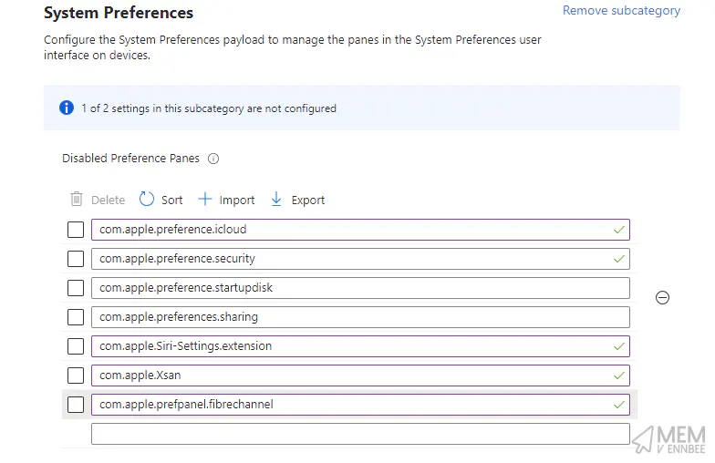 macOS System Config profile