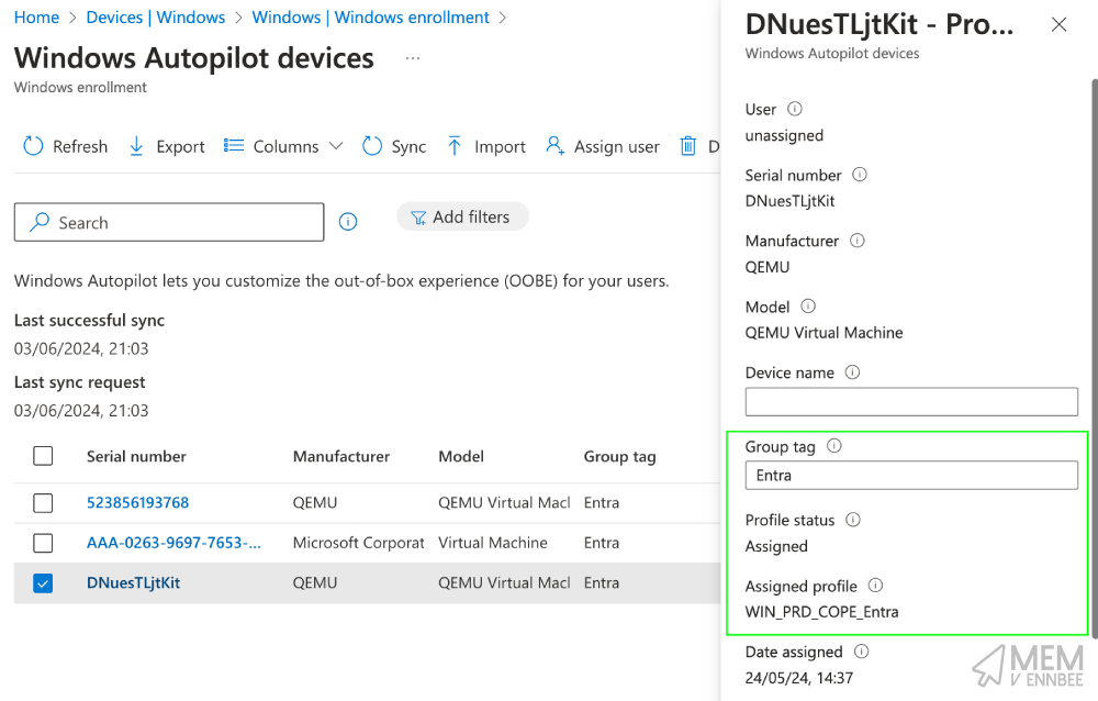 Windows Autopilot Group Tag