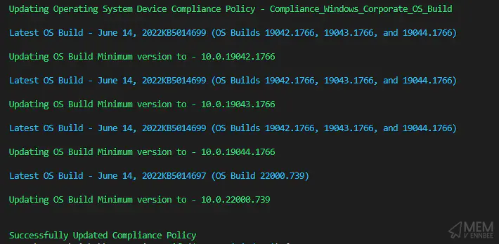 Updating OS Compliance
