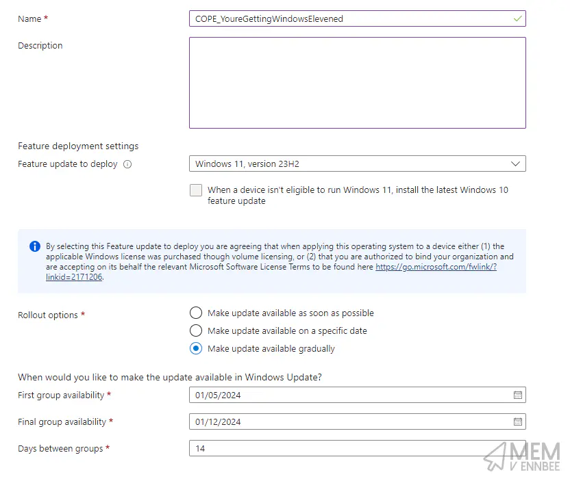 Feature Update Deployment