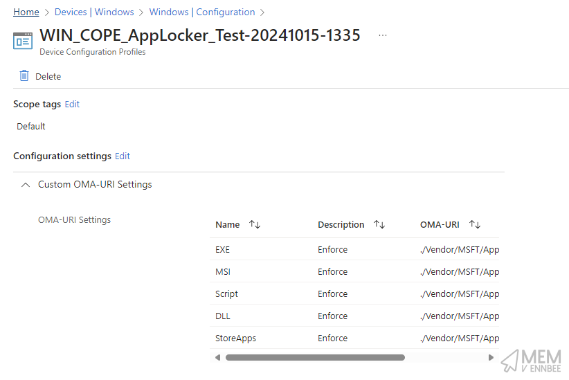 AppLocker Policy in Intune