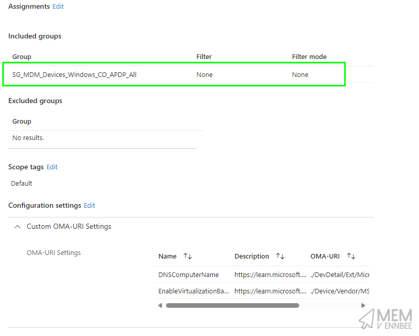 APDP Custom Profile