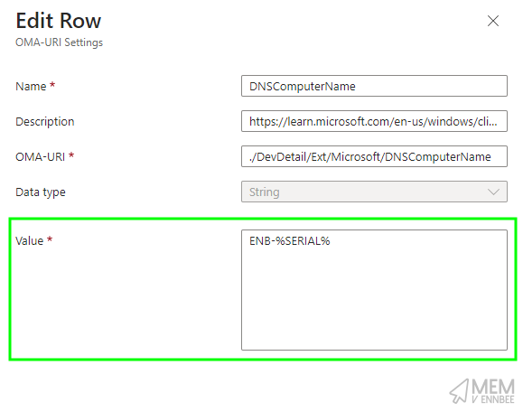 DNSComputerName Settings