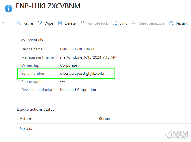 Device Serial Number